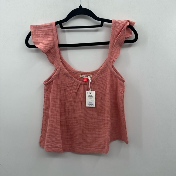 MARINE LAYER JUDE FLUTTER sleeve waffle cottagecore boho womans tank NWT XS - Picture 2 of 11